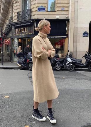 Теплое платье оверсайз4 фото