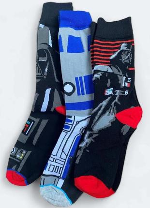 Носки с рисунками из кинофильма звездные войны (star wars) три пары, размер 38-44  🎁bigbox🎁|вигідна ціна|