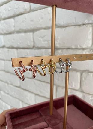 Сережки в стилі cartier