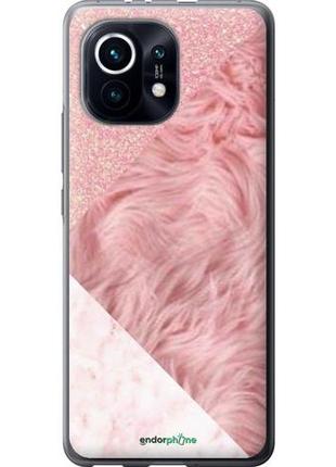 Чехол на xiaomi mi 11 розовые текстуры "4343u-2253-8094", надежная защита на телефон