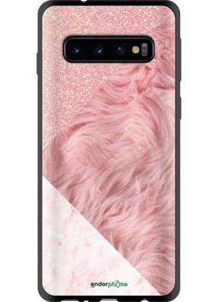 Чехол на samsung galaxy s10 розовые текстуры "4343b-1640-8094", надежная защита для мобильных телефонов