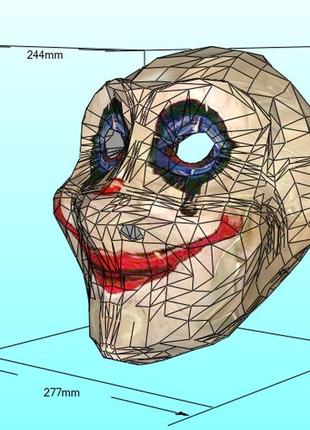 Маска спільника джокера henchmen grumpy mask конструктор з картону паперкрафт papercraft ігровий персонаж пазл 3д фігура
