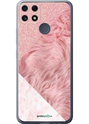 Чехол на realme c25 розовые текстуры "4343u-3613-8094", надежная защита на телефон