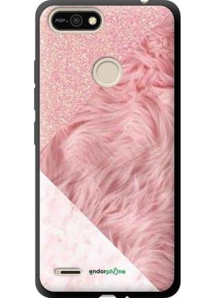 Чехол на tecno pop 2f b1f розовые текстуры "4343b-2391-8094", надежная защита для мобильных телефонов