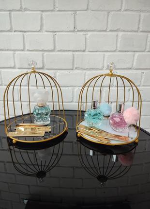 Органайзер металлическая клетка золота для парфюмерии, косметики, украшений 🔥🔥🔥