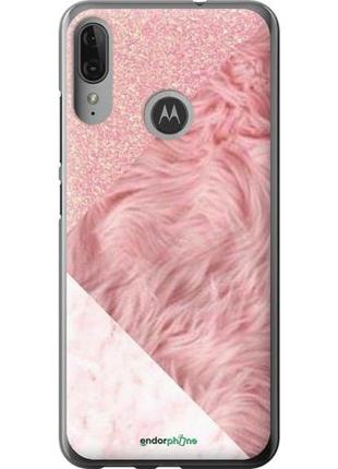 Чохол на motorola moto e6 plus рожеві текстури "4343u-1780-8094", надійний захист для мобільних телефонів