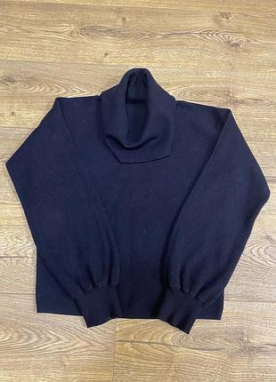 Чёрный женский свитер кофта с высоким воротом