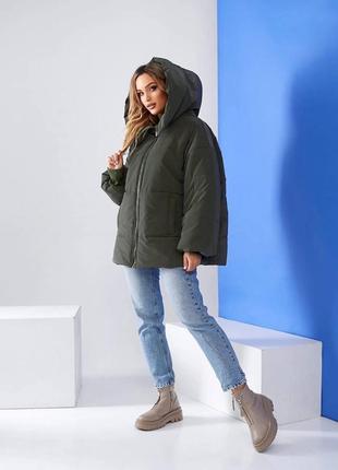 Куртка плащевка велюр оверсайз 42-58 р-р