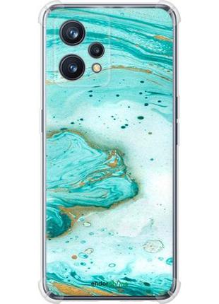 Чехол на realme 9 мраморный "4895sp-2866-8094", надежная защита для мобильных телефонов