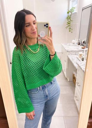 Зелений вʼязаний светр h&m 💚🧶