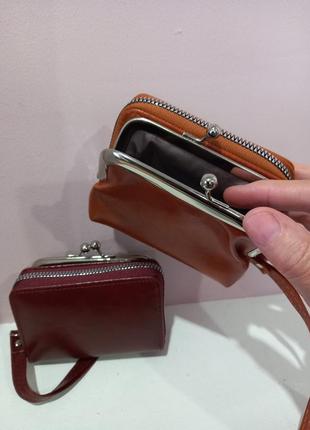 Гаманець жіночий  2 в 1 ( кредитниця + монетниця ) бордова, коричнева1 фото
