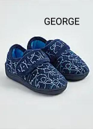 Тапочки бренду george принт акули для садочка та дому uk 6.  eur 23