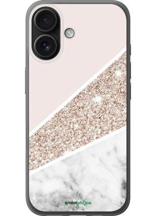Чехол на iphone 16 пастельный мрамор "4342u-3709-8094", надежная защита на телефон