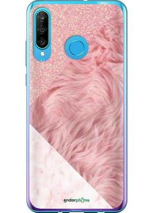Чехол на huawei p30 lite розовые текстуры "4343u-1651-8094", надежная защита для мобильных телефонов