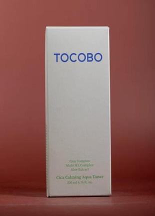 Заспокійливий тонік для обличчя tocobo - cica calming aqua toner, 200 мл