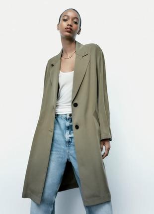 Удленённый пиджак, плащ zara