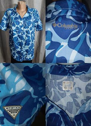 Рубашка женская columbia pfg fishing, средняя,цветная , с коротким рукавом