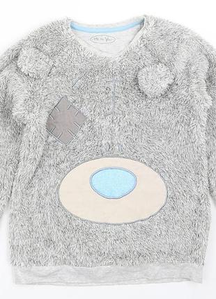 Мила тепленька пухнаста кофтинка для дому від marks&spencer колекція me to you tatty teddy з вушками