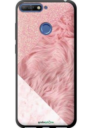 Чехол на huawei y6 prime 2018 розовые текстуры "4343b-1441-8094", надежная защита для мобильных телефонов