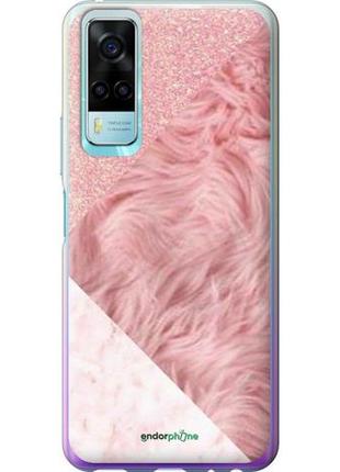 Чехол на vivo y31 розовые текстуры "4343u-584-8094", надежная защита для мобильных телефонов