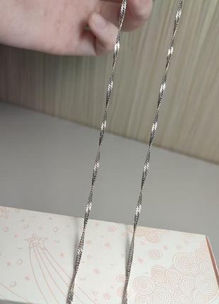 Серебряная цепочка крученый сингапур