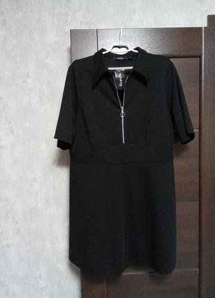 Брендовое новое трикотажное теплое платье-туника р.22.