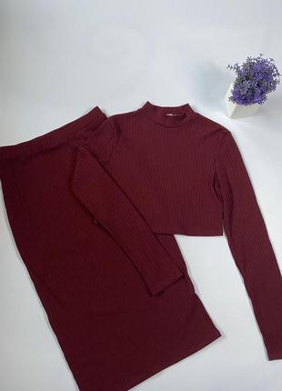 Костюм в рубчик