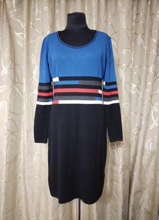 Віскозне трикотажне плаття міді