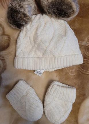 Набор шапочка и перчатки