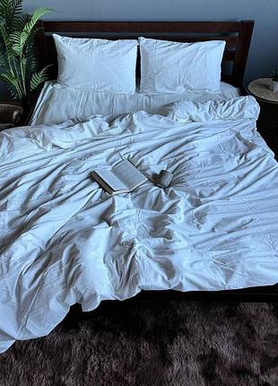 Постельное белье washed cotton сиреневое