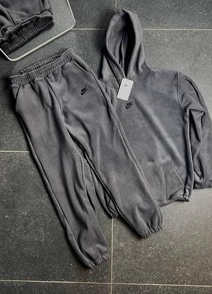 Костюм з мікрофліс пулар чоловічий 🔥 чорний та сірий