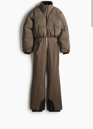 Лижний комбінезон жіночий коричневий дутий hm new