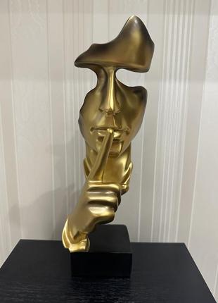 Статуэтка счастье любит тишину статуэтка на подарок держи язык за зубами