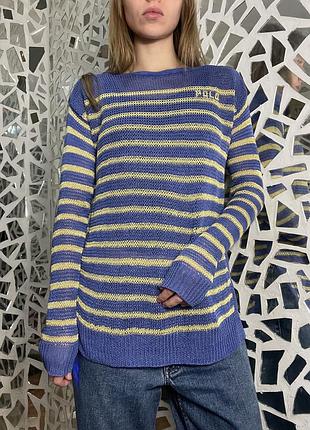 Polo ralph lauren светр жіночий пуловер вʼязаний у смужку xs-s