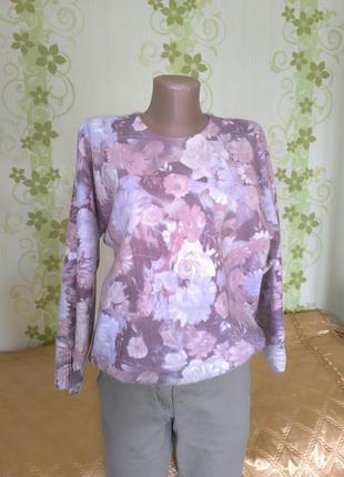 Ангоровый свитер в цветочный принт