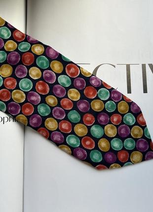 Винтажный шелковый галстук с разноцветными шариками windsor silk tie vintage