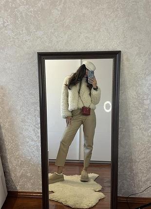 Шубка zara короткая эко шуба зара укороченная белая шуба