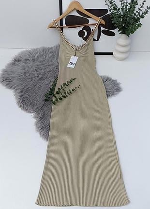 Трикотажна сукня від zara, розмір s, xl