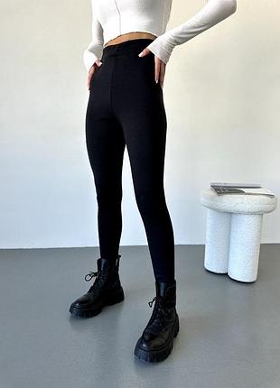 Жіночі трикотажні лосіни на хутрі