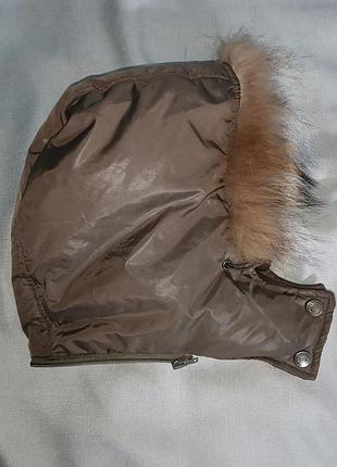 Капюшон перо-пух на куртку  cop copine с натуральным мехом
