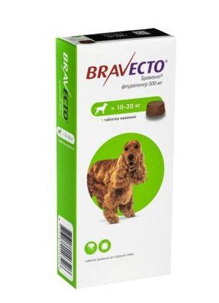 Bravecto (бравекто) жувальна таблетка для тварин від бліх і кліщів 10-20 кг