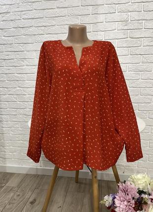Блузка блуза нарядная длинный рукав р 50-52 бренд "marks&spencer"