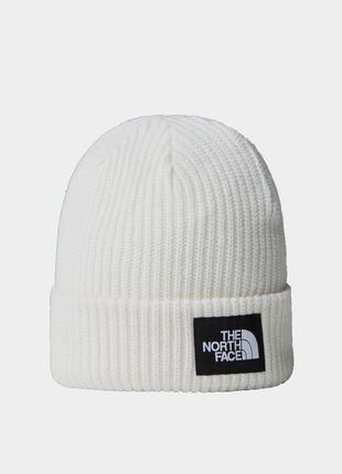 Оригінальна жіноча шапка  the north face / шапка білого кольору