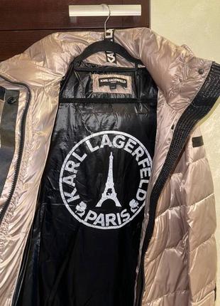 Женское пуховое пальто karl lagerfeld, пуховик karl lagerfeld