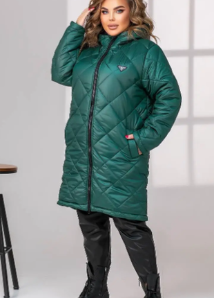 Куртка женская евро зима стеганная 4 цвета батал 48-50;52-54;56-58 rin2317-1070tве