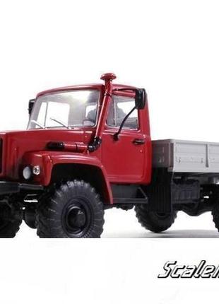 Масштабная модель газ-33081 4х4 (двигатель зд-245.7 diesel turbo) бортовой (1997). автоистория. 1:43