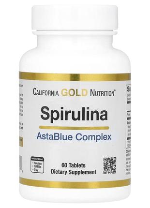California Gold Nutrition, astablue, комплекс со спирулиной, 60 таблеток