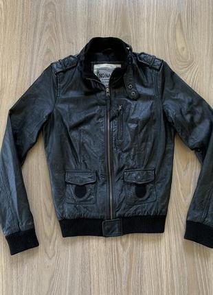 Женская кожаная осенняя теплая зп курточка jeanswear