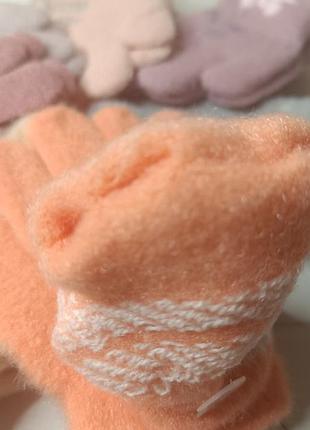 Детские перчатки 2-4 года, пальчата для девочки, перчатки