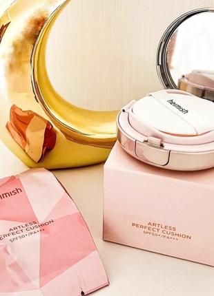 Кушон с эффектом сияния + сменный блок heimish artless perfect cushion spf 50 тон: 21...